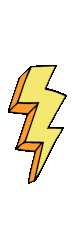 Gaudy lightning bolt flashing gif
